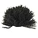 KLAIYI Fashion Natural Ponytail, African American Afro Short Kinky Curly Wrap Drawstring Ponytail Synthetic Hair Extensions with Clips
