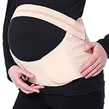 Women's Breathable Maternity Belt,Lower Back and Pelvic Support,Prevents Stretch Marks,Brace Velcro Attachments,Back Waist Abdomen Support Band for all Stages of Pregnancy,Large
