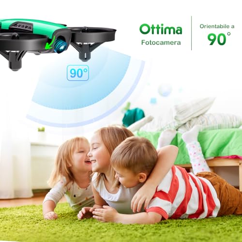 Loolinn | Drone Toy with Camera for Children (8+) Gift - Mini Radio Controlled Quadcopter, Safe to Fly, Two Batteries, C0 Approved Certification (Gift for Kids)