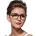 Cyxus Blue Light UV Blocking Glasses, Clear Lens, Anti Eye Fatigue, Leopard Print Frame