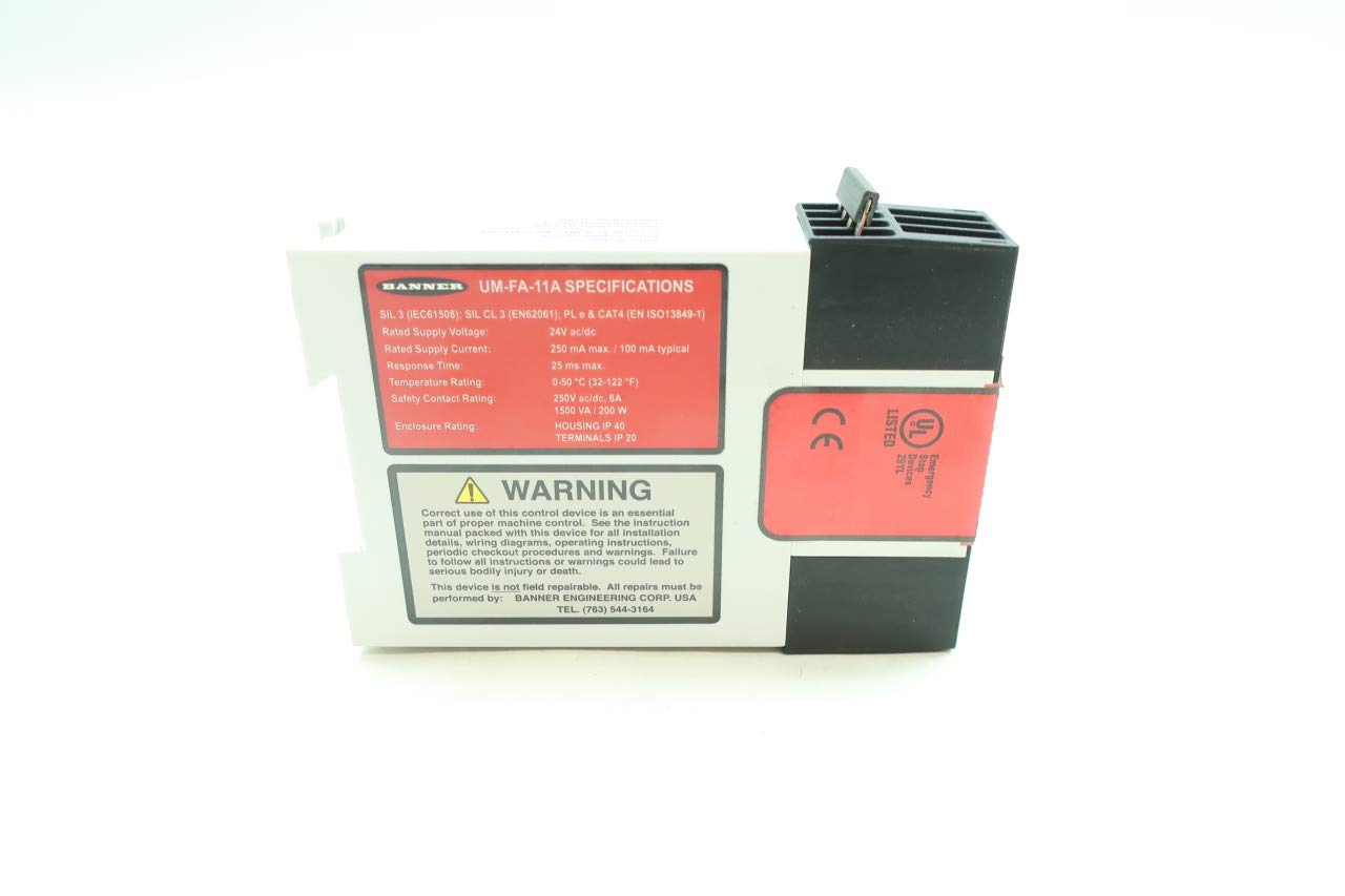Banner Um Fa 11a Safety Relay 24v Ac Amazon Com Industrial