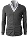 H2H Casual Cardigan for Men Gray US M/Asia L (CMOCAL012)