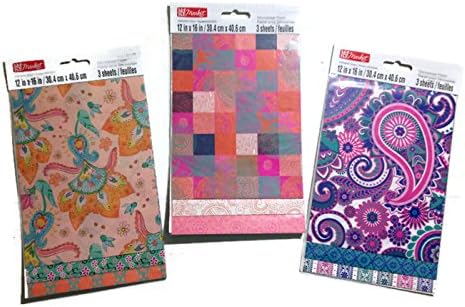 Make Market Decoupage Paper 3 Sheets 12"x16" (Bundle of 3 packs)