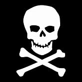 EvolveFISH Skull & Crossbones Weatherproof Vinyl Decal - [White][5