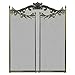 Amagabeli Fireplace Screen with Doors Large Flat Guard Fire Screens Outdoor Metal Decorative Mesh Solid Baby Safe Proof Wrought Iron Fire Place Panels Wood Burning Stove Accessories Black