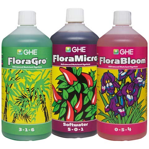 GHE SW Flora GRO, Bloom & Micro 1L