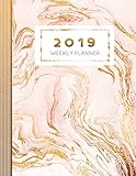 2019 Weekly Planner: Calendar Journal - Schedule Organizer - 12 Month 52 Weeks Plus Lined Pages- Ros by Stylesyndikat Planner Calendar