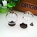 10set 25x15mm Mini Empty Clear Glass Globe Bottle with findings Set Glass Dome Cover Glass Vial Pendant (Bronze Crown)