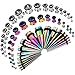 BodyJ4You 54PC Gauges Kit Ear Stretching 14G-00G Rainbow Surgical Steel Taper Plug Body Piercing