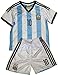 FWC 2014 Argentina Home Messi 10 Futbol Football Soccer Kids Jersey & Short