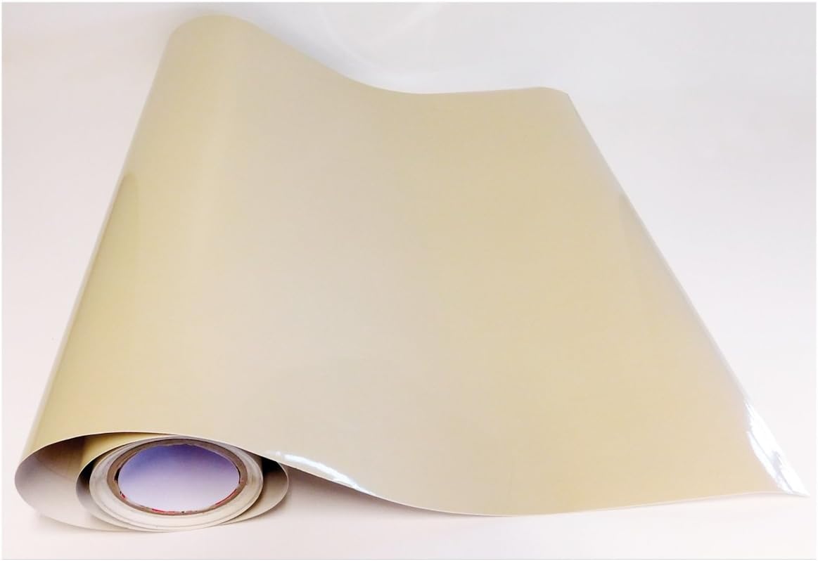 Le sticker de decoration Rouleau adhésif Papier Peint Autocollant Beige Brillant