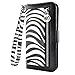 caseen Zebra Striped iPhone 6 / 6S Wallet Case (Black/White) - Ferina Series