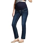 Hybrid & Company Super Comfy Stretch Women's Maternity Bootcut Jeans with Real Pockets