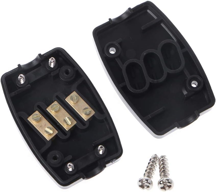 JUNESUN 13A InLine Connector Box 3 Terminal Join Flex Cable Wire Mains Electrical Joiner Amazon