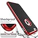 iPhone 6S Case,iPhone 6 Case,Zoudashuai Rugged Hybrid Flexible Slim Thin Durable Shock-Absorbing Case Ultra Protective Anti-Scratch Shockproof Bumper Soft TPU for iPhone 6/6S (4.7inch)-Black&Red