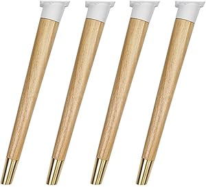 Sywlwxkq Solid Wood Furniture Legs Table Legs Desk Legs Dining Table Legs Dresser Table Legs Black/Walnut/Varnish Furniture Legs 42cm/60cm/73cm Table Legs (Four Pieces)