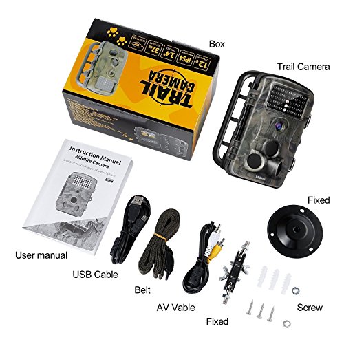 LESHP Game and Trail Camera 12MP 1080P HD With Time Lapse 65ft 120° Wide Angle Infrared Night Vision 42pcs IR LEDs Waterproof IP66 2.4" LCD Screen Scouting Camera Deer Camera Digital Surveillance - Thumbnail 7