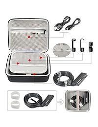 comecase duro funda de transporte para Depstech WiFi y USB endoscopios y goodan, Shekar, pancellent, fantronics, Sokos, miluotech más boroscopio accesorios bolsillos para vista lateral espejo