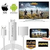 Lexsong Lightning to HDMI Cable USB to HDMI Adapter&3.5mm Audio Port 1080P HDTV Cable for Android, IOS(Lightning/Micro USB/Type-C)