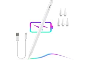 JIPINRUI Stylus Pen for iPad Compatible with 2018-2024 Apple Pencil for iPad Pro 11/13-inch(M4) Pro 11"/12.9", iPad 6th/7th/8th/9th/10th, iPad Mini 6/5, Apple Pen for iPad Air 11/13-inch(M2), Air 3/4/5(White)