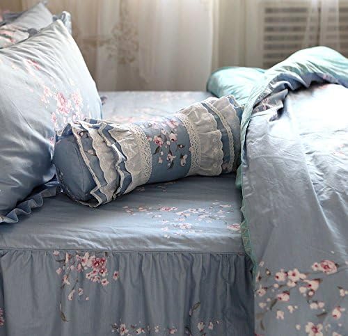 Swanlake Shabby and Elegant Angel Roses Ruffles Cotton Neck roll Pillow 1604