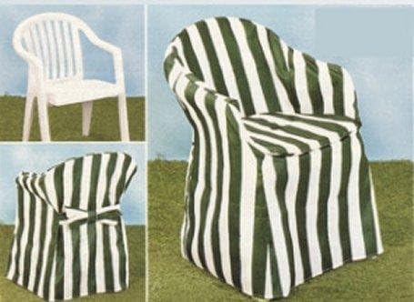 Set Of 4 Striped Patio Chair Covers With Cushions Amazon Co Uk Garden Outdoors