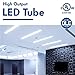 Hyperikon T8 4 Foot LED Tube, 40 Watt Replacement (18W) Glass T10 T12 Light Bulbs, 5000K, Clear, Single Ended Ballast Bypass, Direct Wire, UL, DLC, 24 Pack