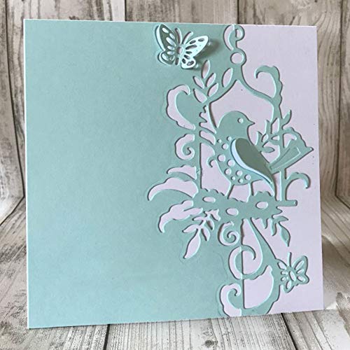 Ireav 3D Bluebird Stencil Metal Cutting Die Craft Greeting Card Invitation Letter Making Decor Mold Scrapbooking Album Book Decoration Embossing Stencil (16 x 8.7 cm)