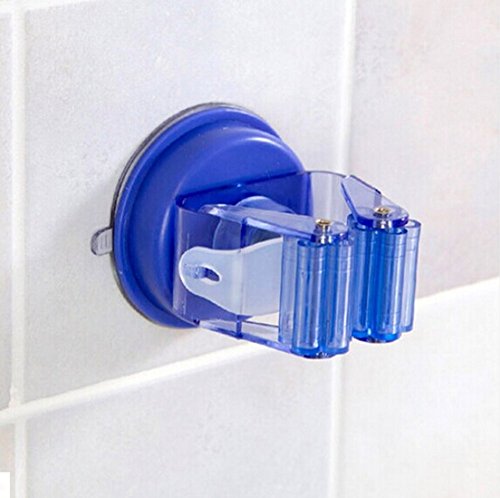 Lautechco® Round Traceless Sucker Hook Mop Holder Wall Mounted Kitchen Bathroom Suction Cup Rag/Broom/Mop Rack Storage Holder (Blue) - Thumbnail 6