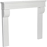 Creative Co-Op Lodge Decorative Fireplace Mantel, Flat Paintable White
