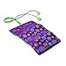ALASKA BEAR - Jewelry Wrap Roll Travel Pouch with Silk Embroidery Brocade Tie Close Handbags(Violet)