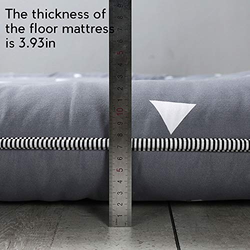 MAXYOYO Grey Triangle Japanese Floor Futon Mattress, Tatami Floor Mat