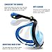 Full Face Snorkel Mask Easy Breathing 180° Panoramic View Diving Mask Anti Fog Camera Mount Anti Leak Snorkeling Underwater for Adult & Youth (Black, Small/Medium)