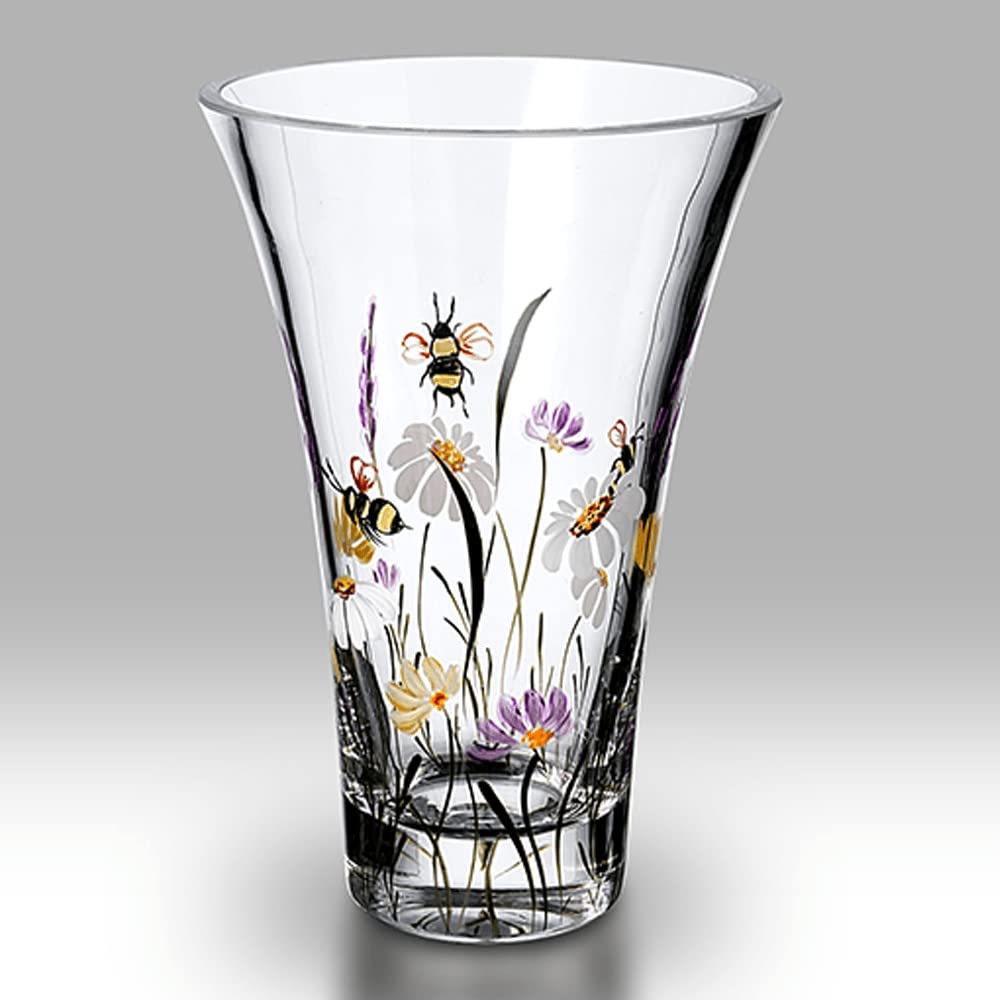 Nobile Glassware Bees & Blooms Flared Vase 19cm 2188-21