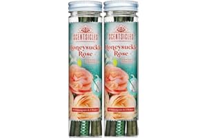 NEW Scentsicles Honeysuckle Rose Scented Sticks with 2 Scenter Stakes - 2 Bottles (12 Sticks Total)