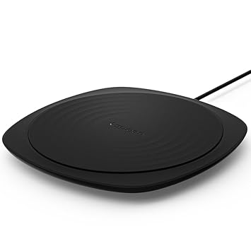 Spigen Essential F305W Fast Wireless Charger Ultra Slim Kabelloses Ladegerät 10W / 7,5W / 5W mit 1M Built-in Kabel [IP67 Wass