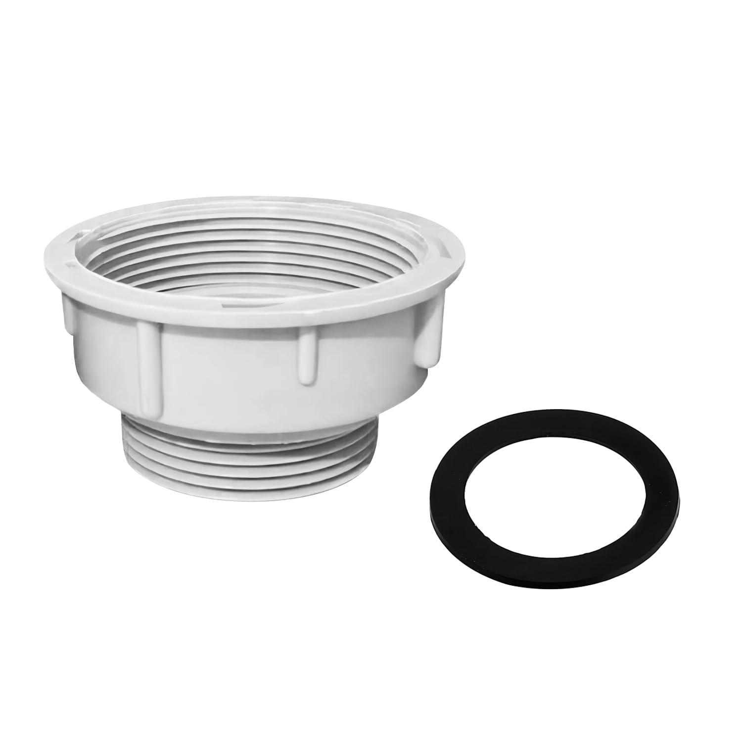 Qrity 1PCS Kitchen Sink Waste Pipe Fitting 60mm Female Thread to 47mm Male Thread Reducer for Odour Traps Siphon