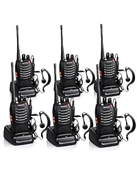Proster Walkie Talkies - Radios recargables de 16 canales, 2 vías, con auricular original y cargador USB