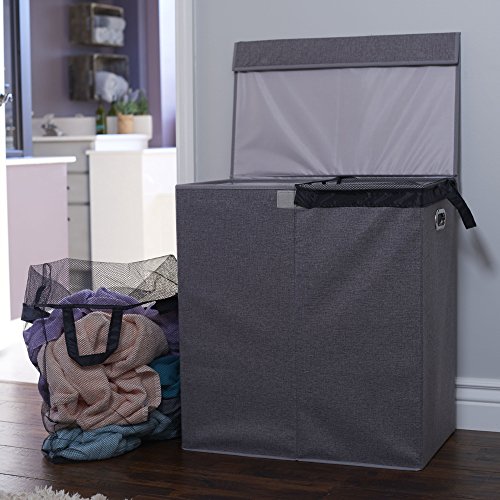 Household Essentials 56221 Double Hamper Laundry Sorter with
