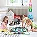 AOKESI Transport Car Carrier Truck Toy Great Gift for Boys Girls Age of 3-10 Year Old (Includes 6 Toy Cars, 2 Construction Signs,7 Road Blocks, 2 Oil Cones, 1 City Map and 1 Dice)