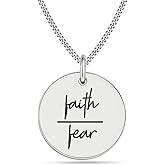 LeCalla 925 Sterling Silver Encouraging Jewelry Gift for Women | Courage, Strength, Believe, Motivational, Inspirational & 3D Bar Necklace | Inspirational Message Pendant Necklace Jewelry