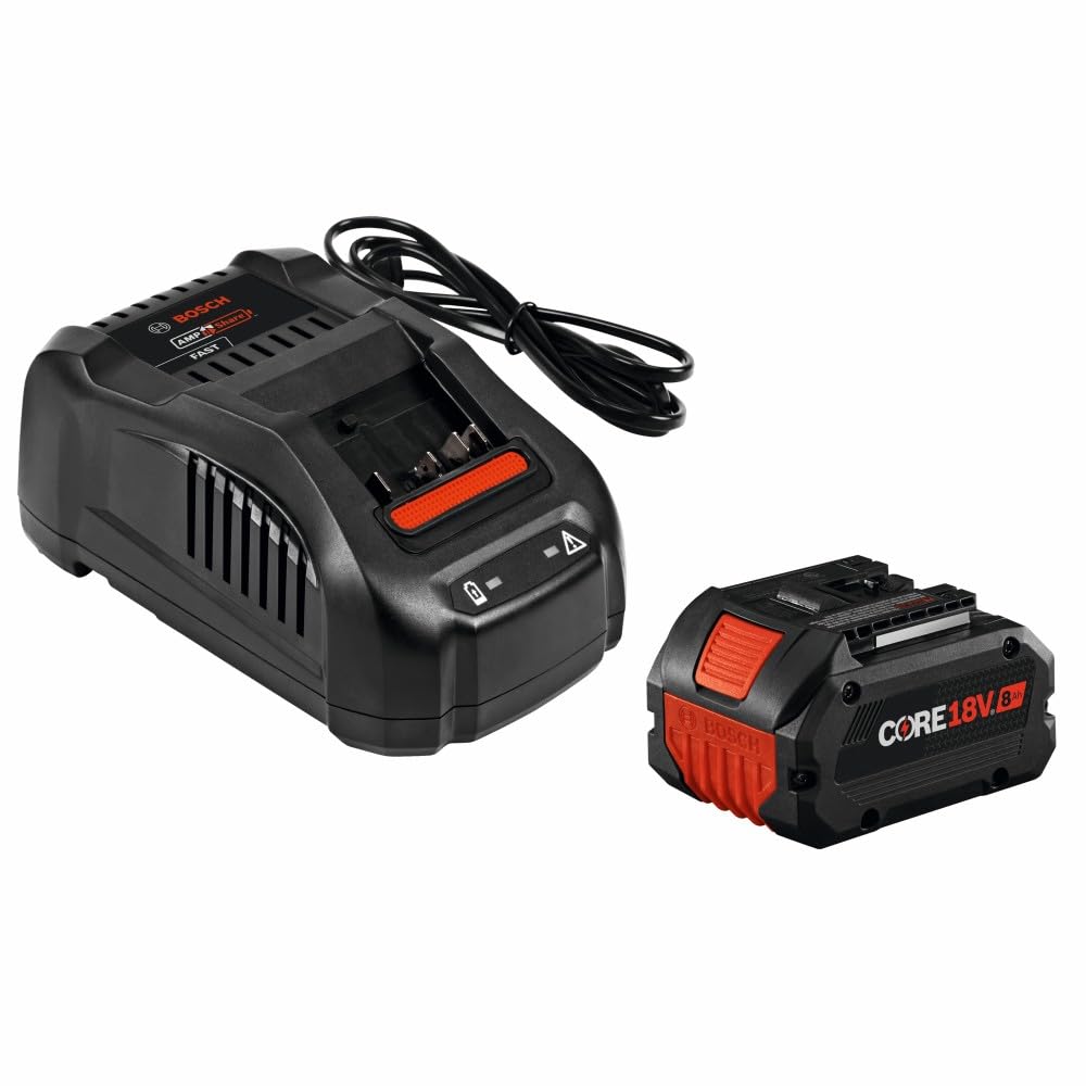 Bosch GXS18V-12N14 18V Starter Kit with (1) CORE18V® 8 Ah High Power Battery and (1) Fast Battery Charger Image