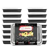 RV CM – Meal Prep Containers – With Premium Lids – {14 Pack – 28 Oz} – BPA Free, Microwave, Dishwasher and Freezer Safe– Reusable Food Storage Containers