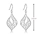 Sterling Silver Filigree Dangle Drop Leaf Earrings For Sensitive Ears By Renaisssance Jewelry