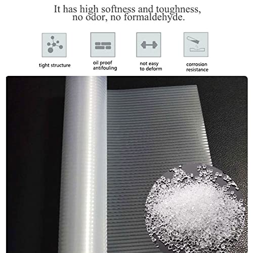 EAQQWWY Non-Adhesive Shelf Liner Non-Slip Waterproof Oil-Proof Cabinet Drawer Liner, Washable EVA Fridge Refrigerator Cupboard Mat, Easy to Cut for Kitchen Pantry Home Use