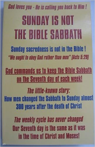 Sunday Is Not The Bible Sabbath Vance Ferrell Amazon Com Books