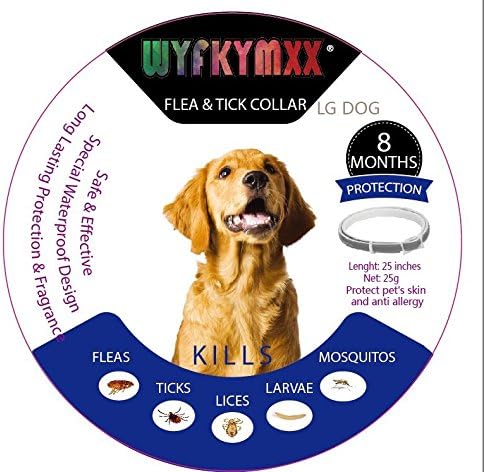 WYFKYMXX Doggy Neck Non toxic Anti Flea Tick Large Pet Big Dog Collar Adjustable Waterproof Puppy Collar Prevent Bug Mosquitoes