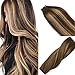 LAB·EH Tape in Hair Extensions Ombre Chocolate Brown to Caramel Blonde 14 Inch 50g 20pcs Remy Human Hair Extensions Tape in Skin Weft Natural Hair Extensions