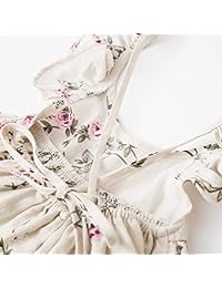 Vestido de verano para niña, sin mangas, con tintas y lavados