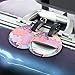 Cheliz PU Leather Round Luggage Tags Suitcase Labels Bag - Set of 2 (Colorful Flower-2)